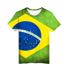 Load image into Gallery viewer, Aikooki Brazil National Flag 3D T-shirt